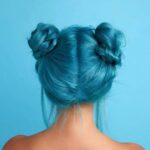 Space bun 4th of july hairstyles