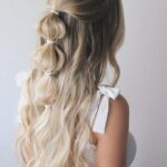 Half down bubble braid