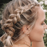 Dutch braids hairstyle for 4th of July